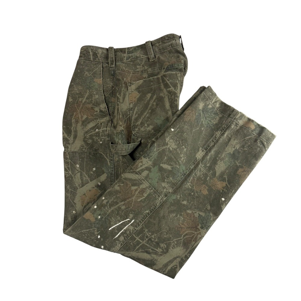 ABERCROMBIE & FITCH Mens 30x32 Baggy Camo Carpenter Pants Wide Leg Distressed